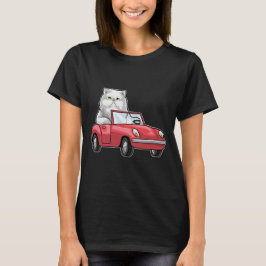 Perzische kat Auto T-shirt