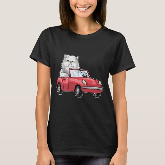 Perzische kat Auto T-shirt (Voorkant)