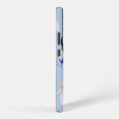 Perzische kat Blauw Bloemen Samsung Galaxy Hoesje (Rechterkant)