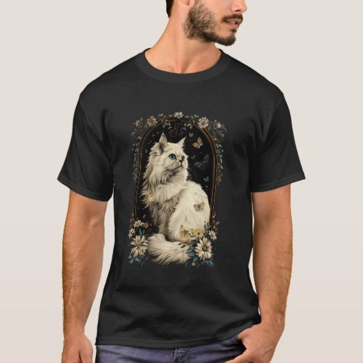Perzische Kat Bloem T-shirt (Voorkant)
