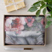 Perzische Kat Bloemen Waterverf Kunst Tissuepapier (Geschenk)