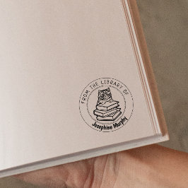 Perzische kat, boek uit de bibliotheek van rubberstempel