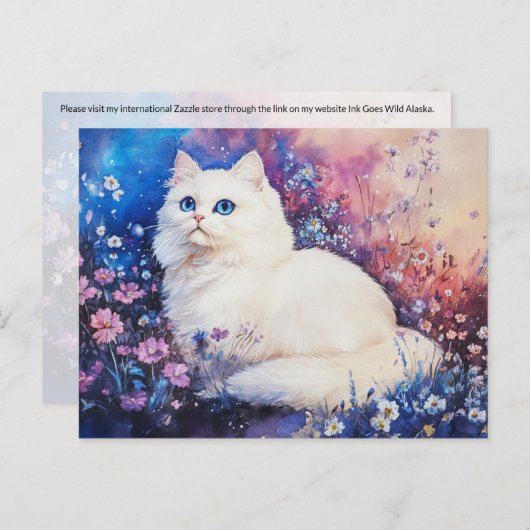 Perzische kat - Briefkaart (Voorkant / Achterkant)