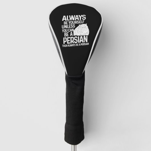 Perzische kat cadeau golfheadcover (Voorkant)