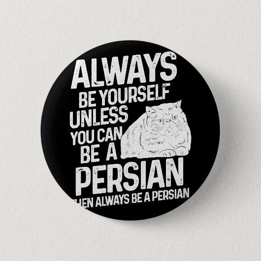 Perzische kat cadeau ronde button 5,7 cm (Voorkant)