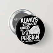 Perzische kat cadeau ronde button 5,7 cm (Voorkant /achterkant)