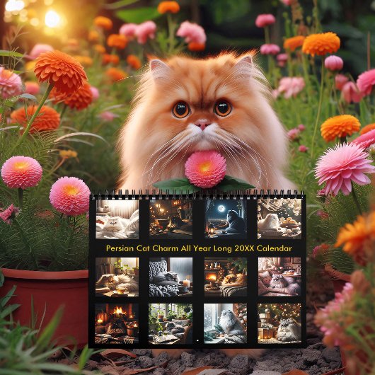 Perzische kat charme het hele jaar lang 20XX Kalender