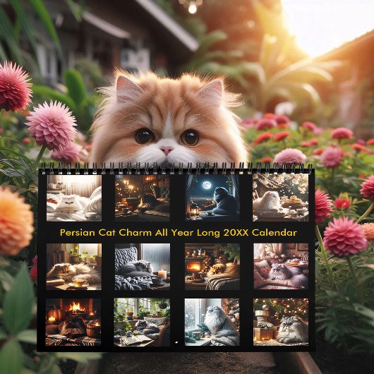 Perzische kat charme het hele jaar lang 20XX Kalender