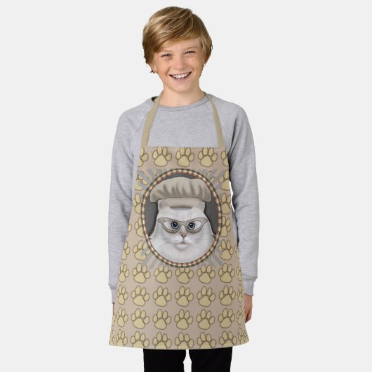 Perzische Kat Chef Schort (Gedragen)