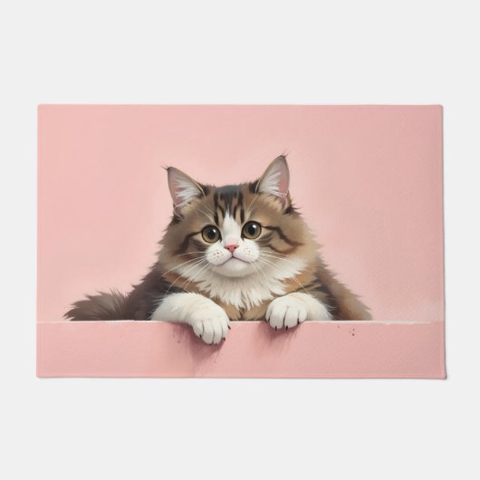 Perzische Kat deurmat Kunst (Voorkant)