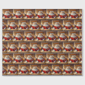 Perzische kat die een boek leest cadeaupapier (Vlak)