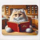 Perzische kat die een boek leest muismat (Voorkant)