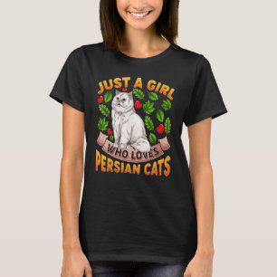 Perzische Kat Dier  Gewoon Een Meisje Dat Van Perz T-shirt