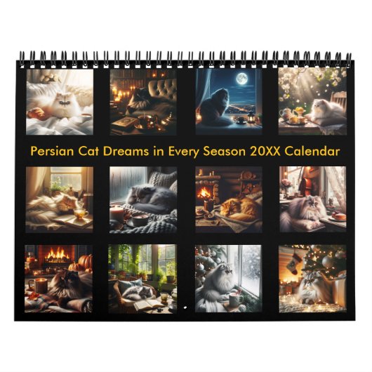 Perzische kat droomt in elk seizoen 20XX Kalender (Hoes)