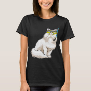 Perzische kat Duiker Snorkel T-shirt