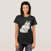Perzische kat Duiker Snorkel T-shirt (Voorkant volledig)