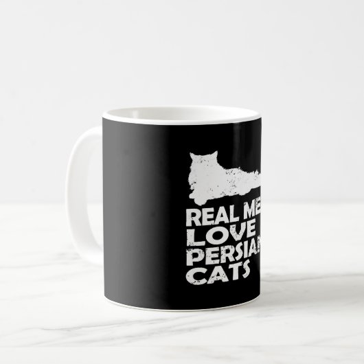 Perzische kat - echte mannen houden van Perzische  Koffiemok (Voorkant links)