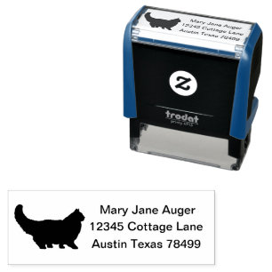 Perzische kat gepersonaliseerd zelfinktende stempel