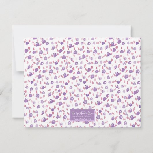 Perzische kat gepersonaliseerde briefpapier notitiekaartje (Achterkant)