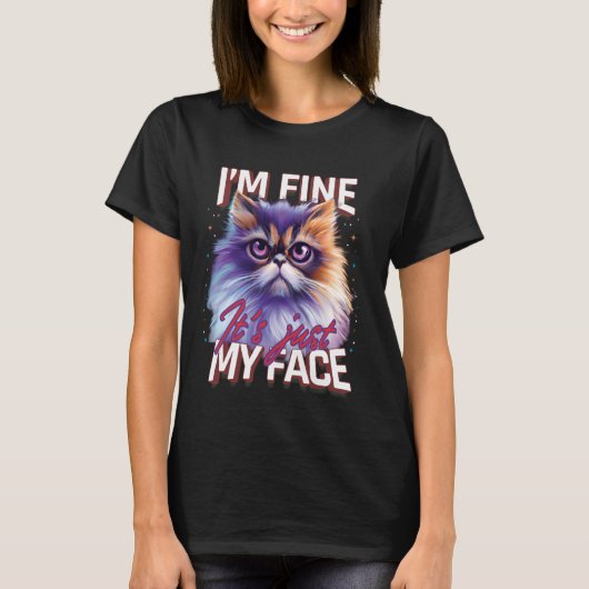 Perzische kat Grappig Ik ben OK Het is GEWOON MIJN T-shirt (Voorkant)