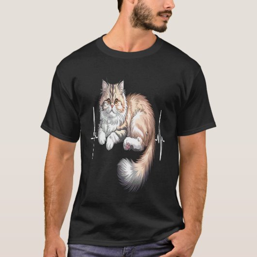 Perzische Kat Hartslag T-shirt (Voorkant)