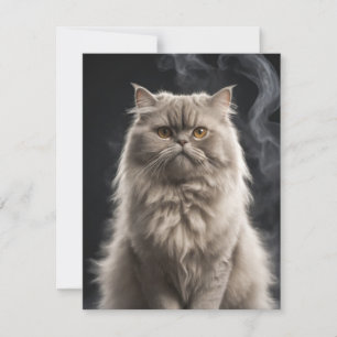 Perzische Kat Huisdier Elegant Dramatisch Portret Notitiekaartje