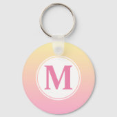 Perzische kat in bloemen gepersonaliseerd sleutelhanger (Achterkant)