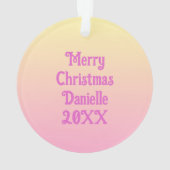 Perzische Kat in Bloemen Gepersonaliseerde Kerstmi Ornament (achterkant)