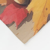 Perzische kat in de herfst verlaat Thanksgiving ku Fleece Deken (Hoek)