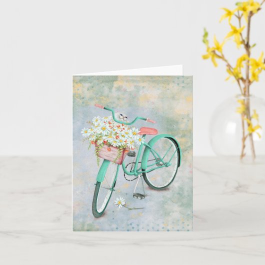 Perzische kat in madeliefje kaart (Gele Bloem)