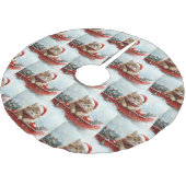 Perzische kat in slee laat het sneeuwen Kerstmis Kerstboom Rok (Gekanteld)