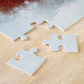 Perzische kat in slee laat het sneeuwen Kerstmis Legpuzzel (Zijkant)