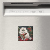 Perzische Kat in Sneeuw Kerstmis Magneet (Insitu (Vaatwasser))