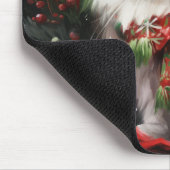 Perzische Kat in Sneeuw Kerstmis Muismat (Hoek)