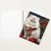Perzische Kat in Sneeuw Kerstmis Planner (Display)