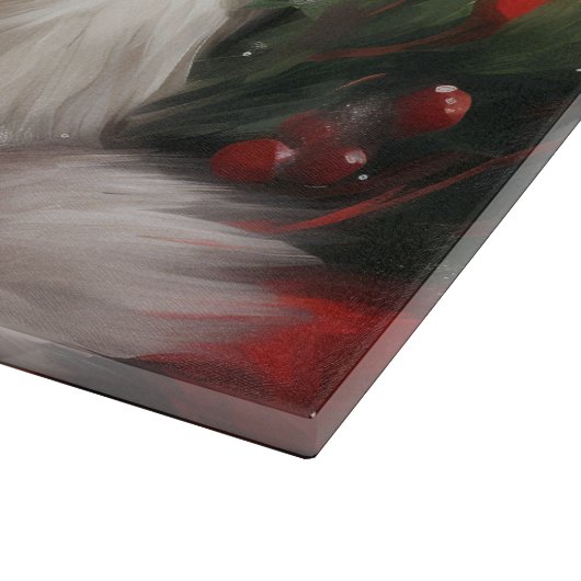 Perzische Kat in Sneeuw Kerstmis Snijplank (Hoek)