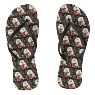 Perzische Kat in Sneeuw Kerstmis Teenslippers