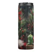 Perzische Kat in Sneeuw Kerstmis Thermosbeker (Achterkant)