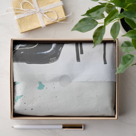 Perzische kat in zwart laars decoupage tissuepapier (Geschenk)