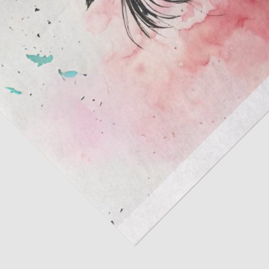 Perzische kat in zwart laars decoupage tissuepapier (Detail)