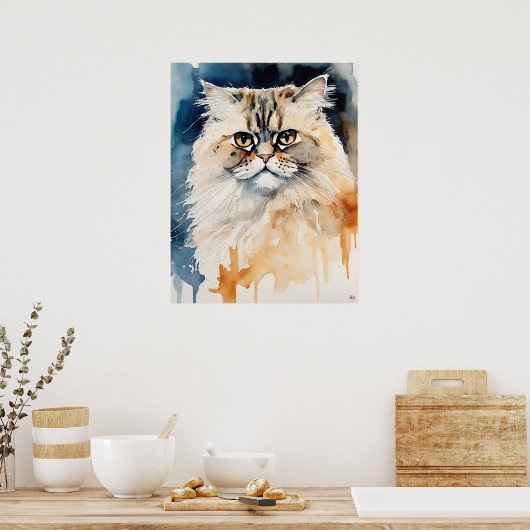 Perzische kat - Kat Art Print (Keuken)