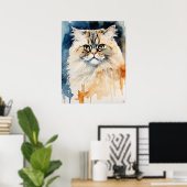Perzische kat - Kat Art Print (Thuiskantoor)