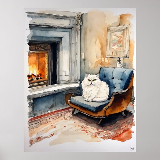 Perzische kat - Kat Art Print (Voorkant)