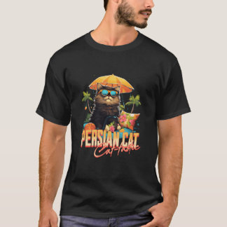 Perzische kat katastische retro t-shirt