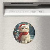Perzische Kat Kerst  Strand Magneet (Insitu (Vaatwasser))
