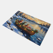 Perzische Kat Kerstboot Vakantie Deurmat (Schuin)