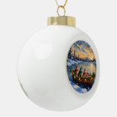 Perzische Kat Kerstboot Vakantie Keramische Bal Ornament (Links)
