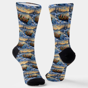 Perzische Kat Kerstboot Vakantie Sokken