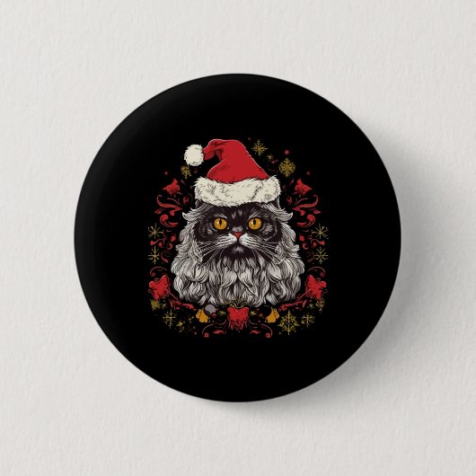 Perzische kat Kerstmis Ronde Button 5,7 Cm (Voorkant)