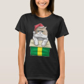 Perzische kat Kerstmuts T-shirt (Voorkant)